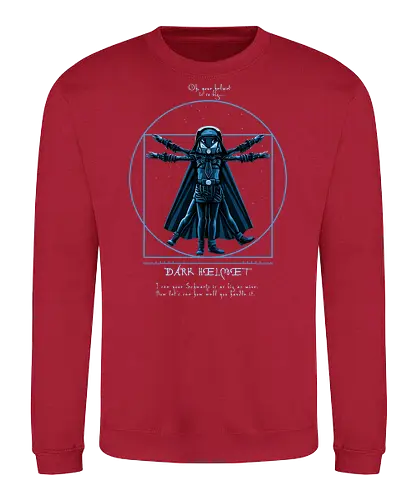 Vitruvian Helmet - vitruvian man, davinci, spaceballs, mashup, helmchen - Sweatshirt