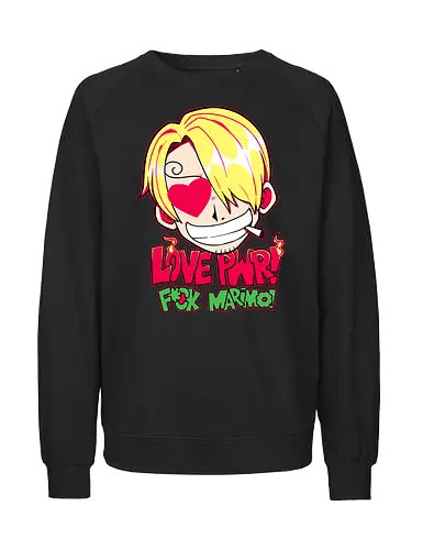 Love Power - piece, pirate, love, chef, anime, manga - Fairtrade Sweatshirt