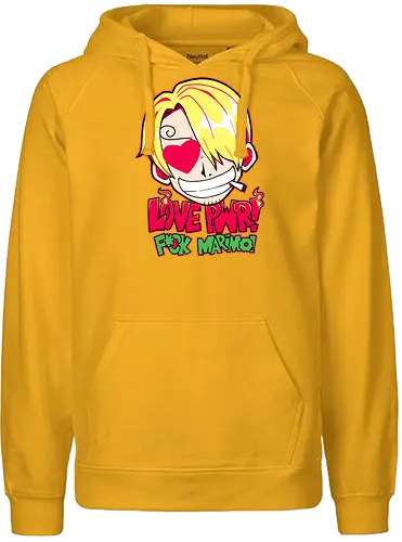 Love Power - piece, pirate, love, chef, anime, manga - Fairtrade Hoodie