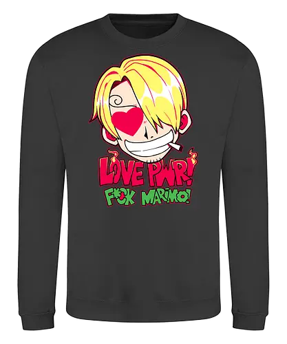 Love Power - piece, pirate, love, chef, anime, manga - Sweatshirt
