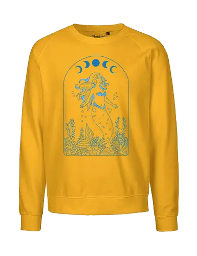 Celestial Mermaid - mermaid, meerjungfrau, celestial, mondphasen, moon - Fairtrade Sweatshirt