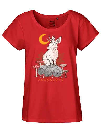 Jackalope - Fabelwesen, Hasenbock, Wolpertinger, Crture - Fairtrade Girl Shirt