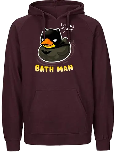 Bath Man - baden, quietscheente, ente, duck, fledermaus, bat - Fairtrade Hoodie