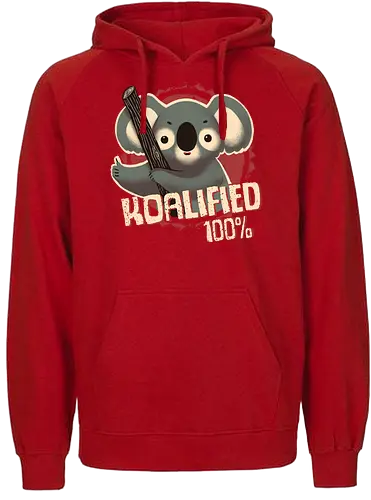 100% Koalified - koala, quality, qualified, cute, sl - Fairtrade Hoodie