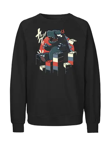 Brickzilla - building, brick, kaiju, monster, ouch - Fairtrade Sweatshirt