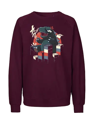 Brickzilla - building, brick, kaiju, monster, ouch - Fairtrade Sweatshirt