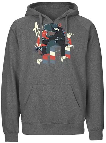 Brickzilla - building, brick, kaiju, monster, ouch - Fairtrade Hoodie