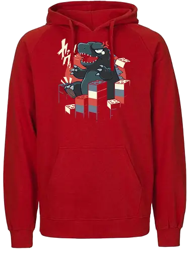 Brickzilla - building, brick, kaiju, monster, ouch - Fairtrade Hoodie