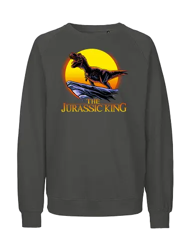 Jurassic King - lion, jurassic, dinosaur, dino, t-rex - Fairtrade Sweatshirt