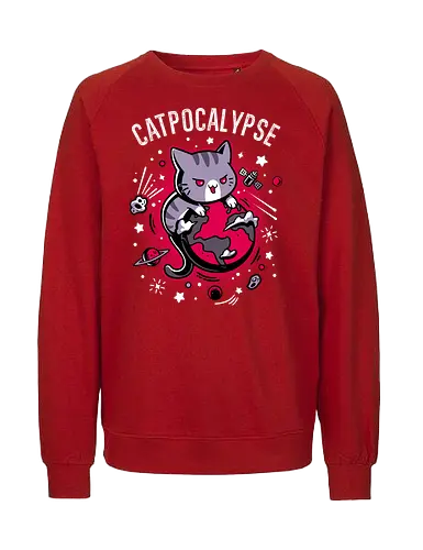 Total Catpocalypse - cat, katze, apokalypse, weltuntergang - Fairtrade Sweatshirt