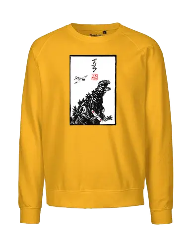 Kaiju Concept Blanc - Monster, Airplane - Fairtrade Sweatshirt
