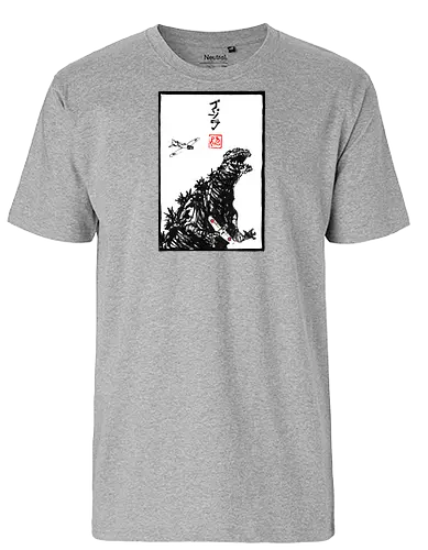 Kaiju Concept Blanc - Monster, Airplane - Fairtrade T-Shirt