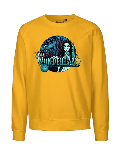 Visit Wonderland - alice, wunderland, cheshire cat, katze, maComiconsoles - Fairtrade Sweatshirt