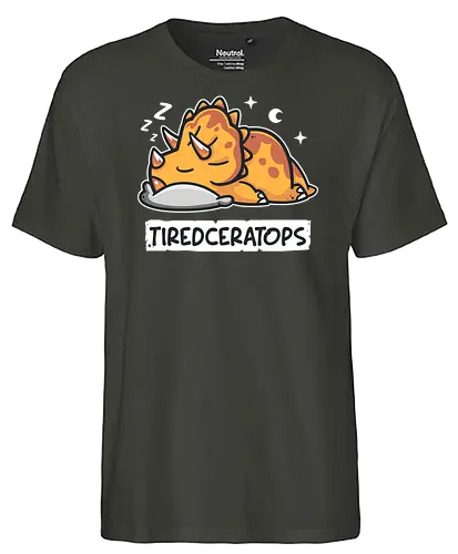 Tiredceratops - triceratops, dino, dinosaur, müde - Fairtrade T-Shirt