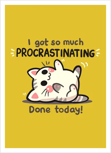 Procrastination Cat