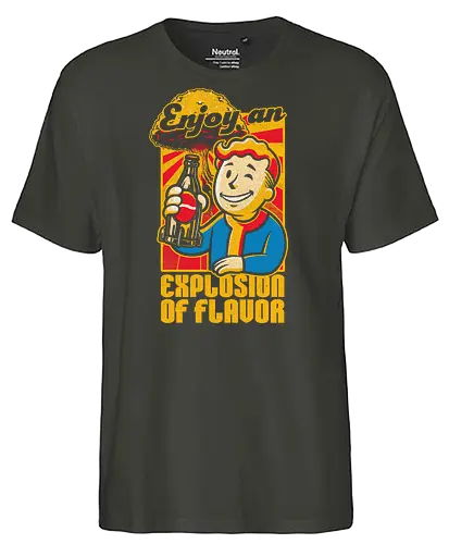 Apocalypse Soda - Fall, Out, Figure, Drink - Fairtrade T-Shirt