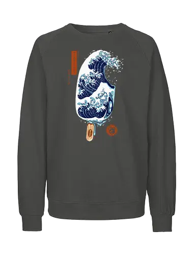 Great Wave Ice Cream - Kanagawa, Delicious, Cold, Japan - Fairtrade Sweatshirt