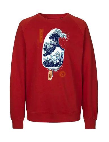 Great Wave Ice Cream - Kanagawa, Delicious, Cold, Japan - Fairtrade Sweatshirt