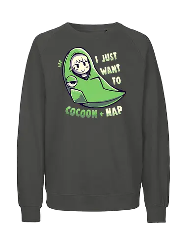 Cocoon and Nap - kokon, nap, schlafen, pocket, monster - Fairtrade Sweatshirt