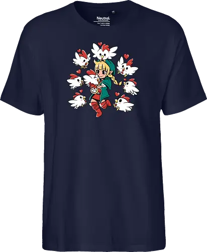 Chicken Queen - chicken, huhn, hero of time, gaming - Fairtrade T-Shirt