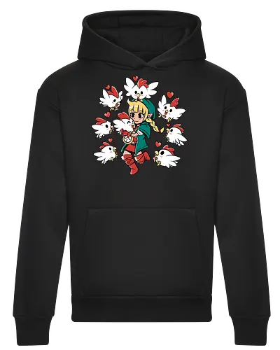 Chicken Queen - chicken, huhn, hero of time, gaming - Heavyweight Hoodie