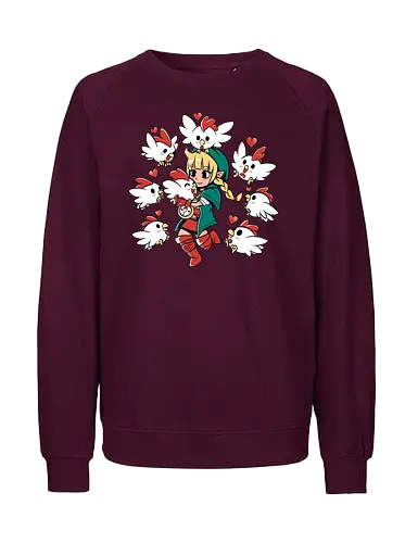 Chicken Queen - chicken, huhn, hero of time, gaming - Fairtrade Sweatshirt