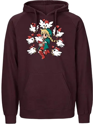 Chicken Queen - chicken, huhn, hero of time, gaming - Fairtrade Hoodie
