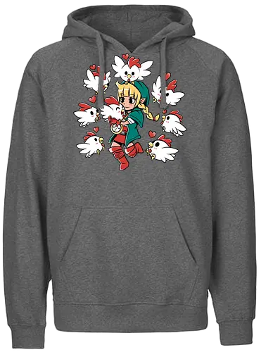 Chicken Queen - chicken, huhn, hero of time, gaming - Fairtrade Hoodie