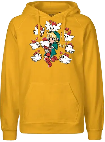 Chicken Queen - chicken, huhn, hero of time, gaming - Fairtrade Hoodie