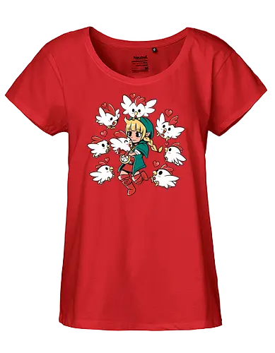 Chicken Queen - chicken, huhn, hero of time, gaming - Fairtrade Girl Shirt