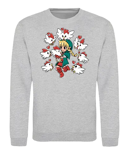 Chicken Queen - chicken, huhn, hero of time, gaming - Sweatshirt