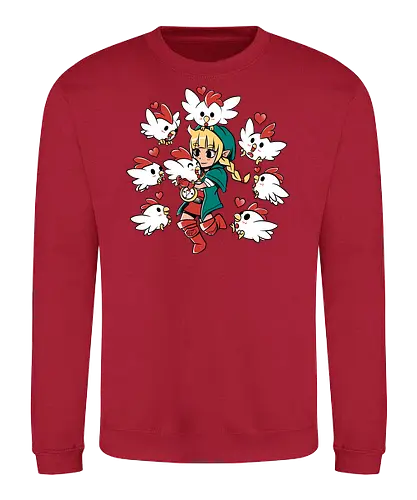 Chicken Queen - chicken, huhn, hero of time, gaming - Sweatshirt