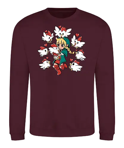 Chicken Queen - chicken, huhn, hero of time, gaming - Sweatshirt