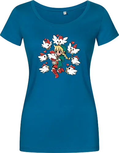 Chicken Queen - chicken, huhn, hero of time, gaming - Women T-Shirt