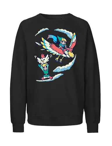 Better Way to Fly - hero of time, gaming, chicken - Fairtrade Sweatshirt