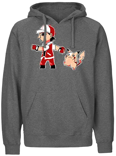 Trainer between Worlds - pocket, monster, mashup, hero of time, gaming - Fairtrade Hoodie