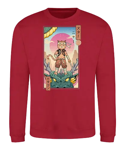 Dragon Meowster - drache, dragon, katze, cat, meow - Sweatshirt