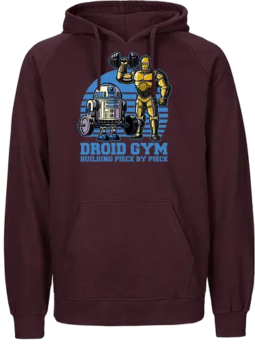 Droid Gym - android, space, space opera, gym - Fairtrade Hoodie