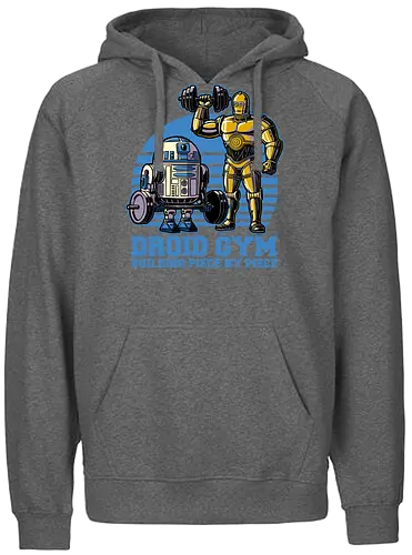 Droid Gym - android, space, space opera, gym - Fairtrade Hoodie