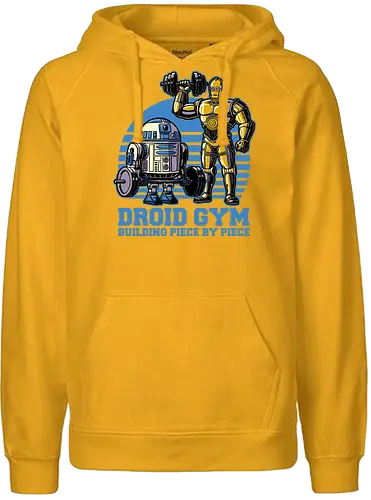 Droid Gym - android, space, space opera, gym - Fairtrade Hoodie