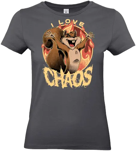 I Love Chaos - squirrel, eichhörnchen, chaos, demon - Standard T-Shirt (Women)