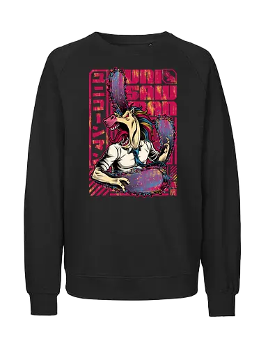 Unicorn Saw Man - chainsaw, einhorn, unicorn, anime, parody - Fairtrade Sweatshirt