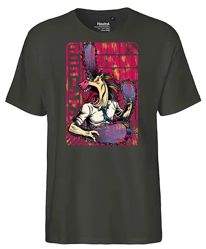 Unicorn Saw Man - chainsaw, einhorn, unicorn, anime, parody - Fairtrade T-Shirt