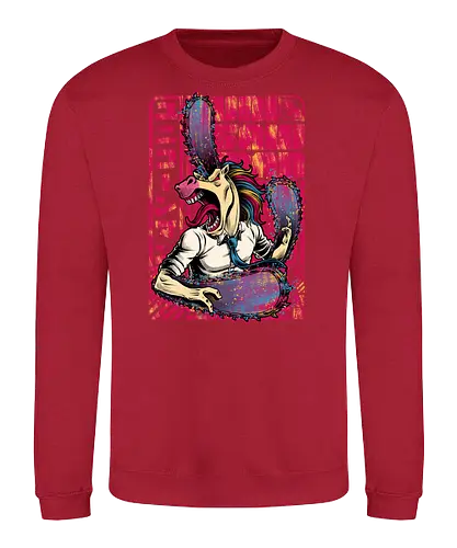 Unicorn Saw Man - chainsaw, einhorn, unicorn, anime, parody - Sweatshirt