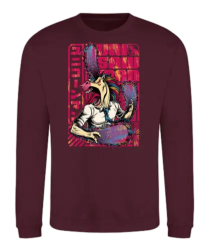 Unicorn Saw Man - chainsaw, einhorn, unicorn, anime, parody - Sweatshirt