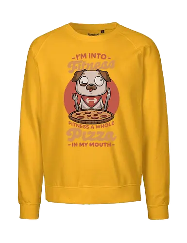 I'm into fitness - pizza, dog, hund, fitness - Fairtrade Sweatshirt