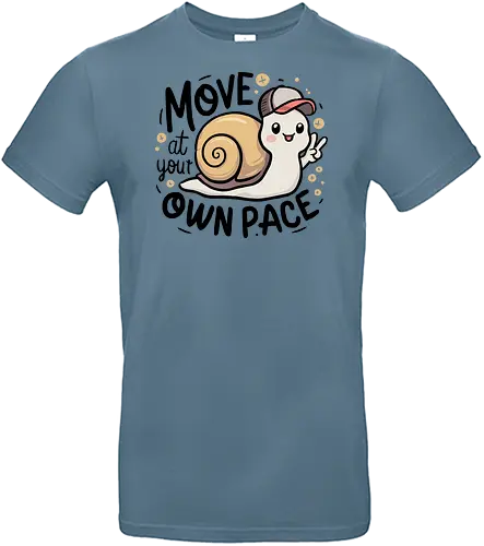 Move at your own Pace - snail, schnecke, motivation, quote - Standard T-Shirt
