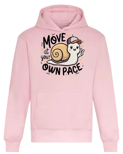 Move at your own Pace - snail, schnecke, motivation, quote - Heavyweight Hoodie