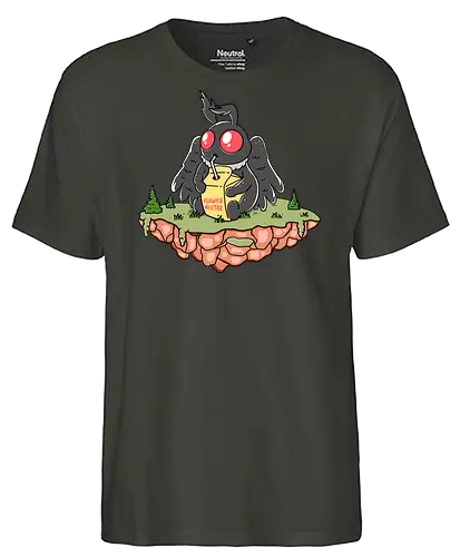 Healthy Drink - moth, mothman, flower, vampire, nektar, motte - Fairtrade T-Shirt