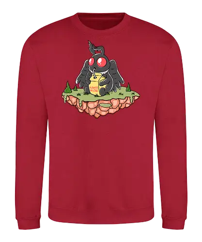 Healthy Drink - moth, mothman, flower, vampire, nektar, motte - Sweatshirt